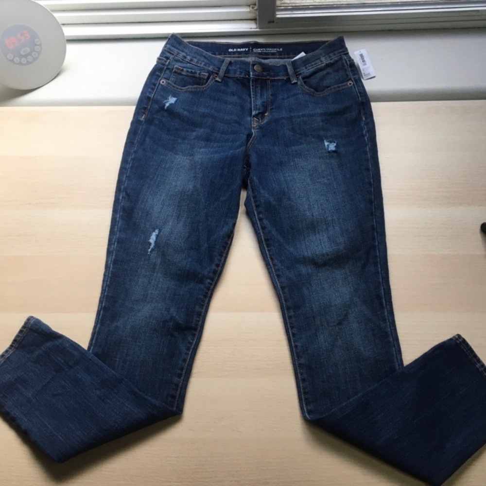NWT Old Navy Women's Curvy Skinny Darci Mid-Rise Blue Jeans, Size 4 Regular - Picture 4 of 11